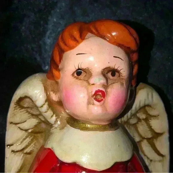 Vintage Christmas Angel Choirboy Toothpick  hors d’ouevres holder. Made in Japan - Picture 3 of 9